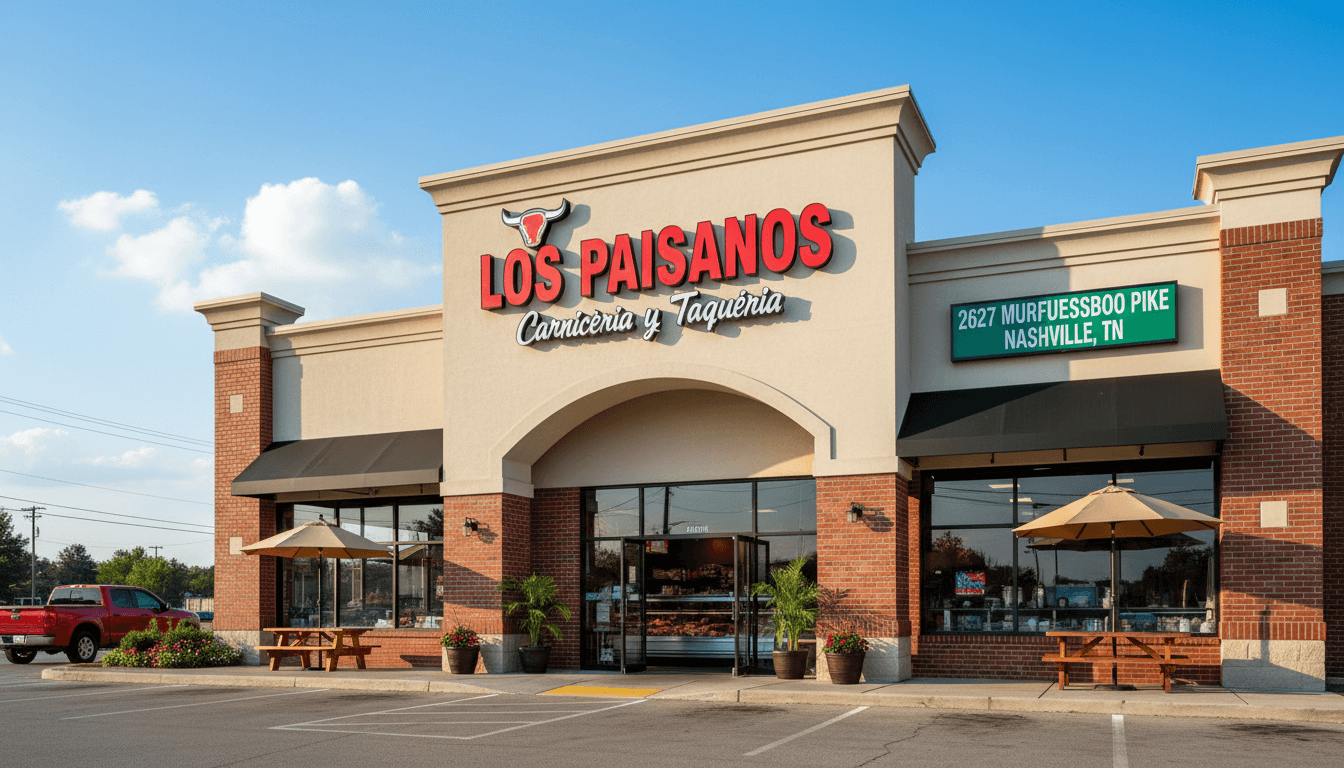 Los Paisanos storefront on Murfreesboro Pike in Nashville
